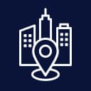 Karta med svenska städer där HittaBilVerkstad har verkstäder