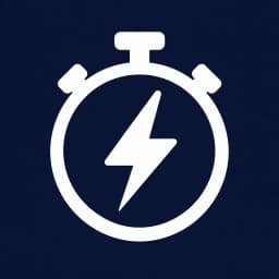 Stoppur med blixt symboliserar snabb svarstid